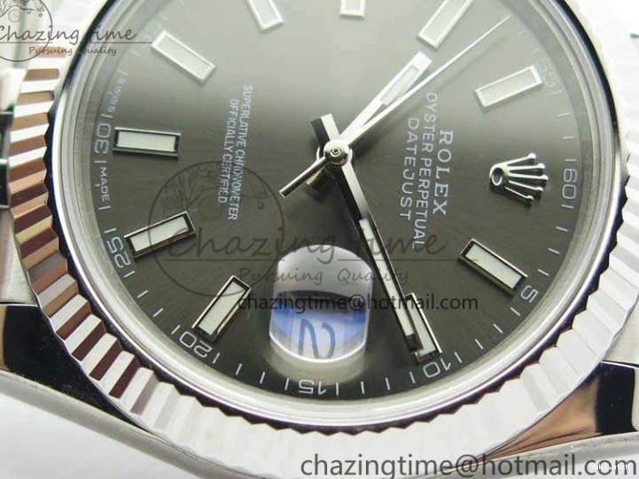 A3235 Bracelet Jubilee 228238 1:1 Stick Noob DateJust SS On Edition Gray Markers Dial Best 0304